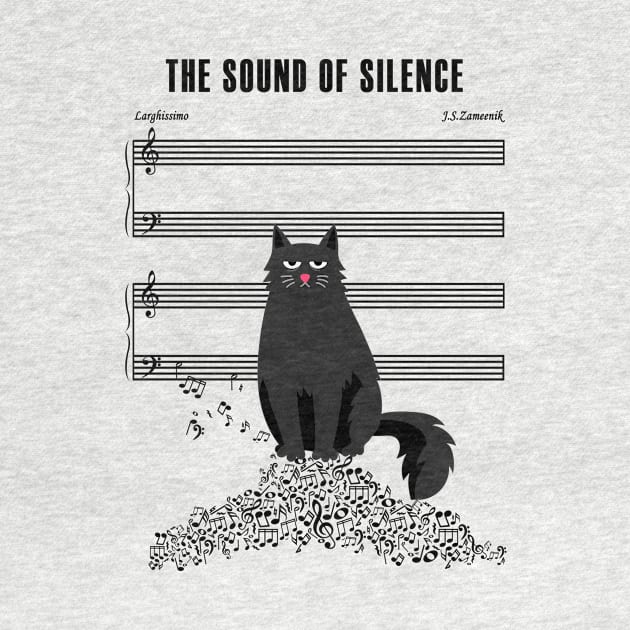 The Sound Of Silence Music And Cats Lover by RosanneCharles